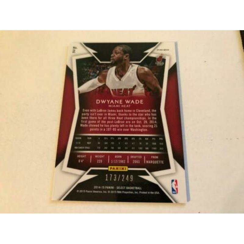 4x Dwayne Wade limited basketbal kaart: #/199, #/250, #/500