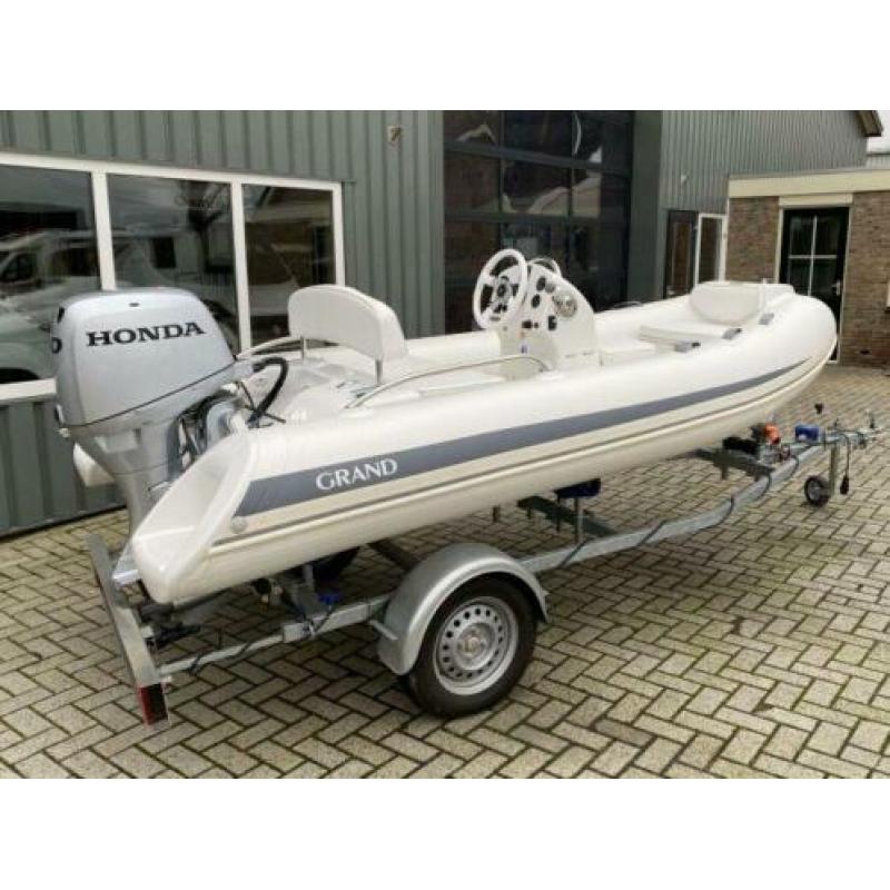 Grand Golden Line Tender 380 RIB 2017 50 pk Honda en trailer
