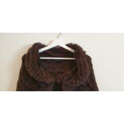 Bruin bond bolero vestje