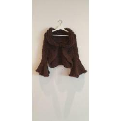 Bruin bond bolero vestje