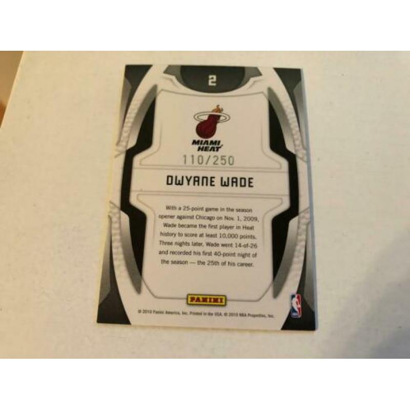 4x Dwayne Wade limited basketbal kaart: #/199, #/250, #/500