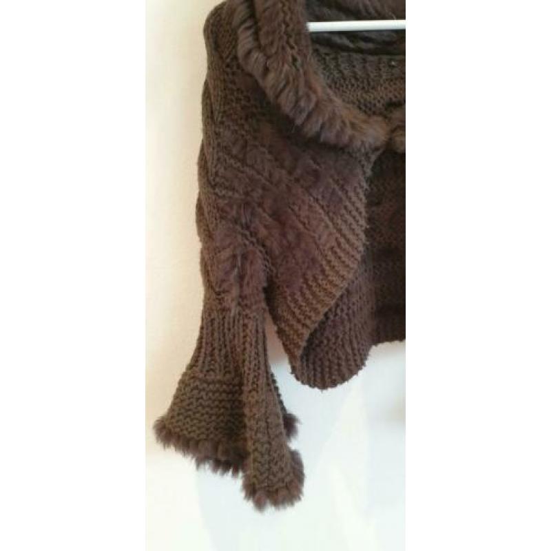 Bruin bond bolero vestje