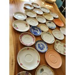 25 vintage gebaksbordjes