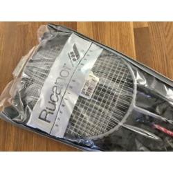 Badminton rackets.