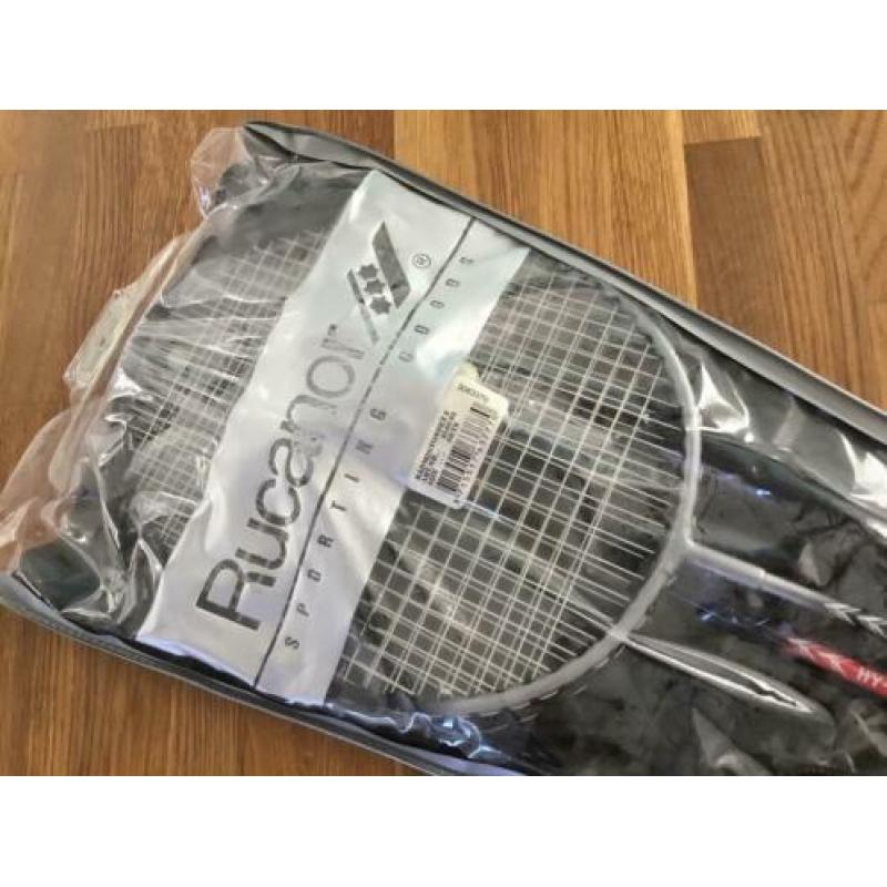 Badminton rackets.