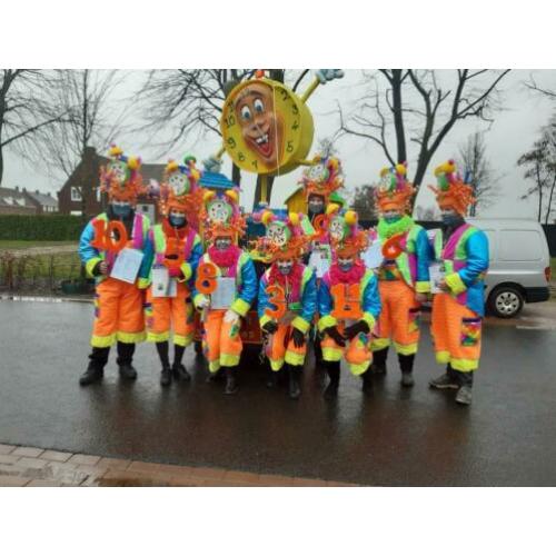 Kleurrijke loopgroep carnaval voor 12 personen