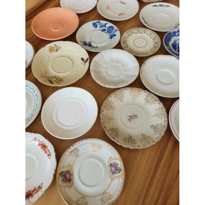 25 vintage gebaksbordjes