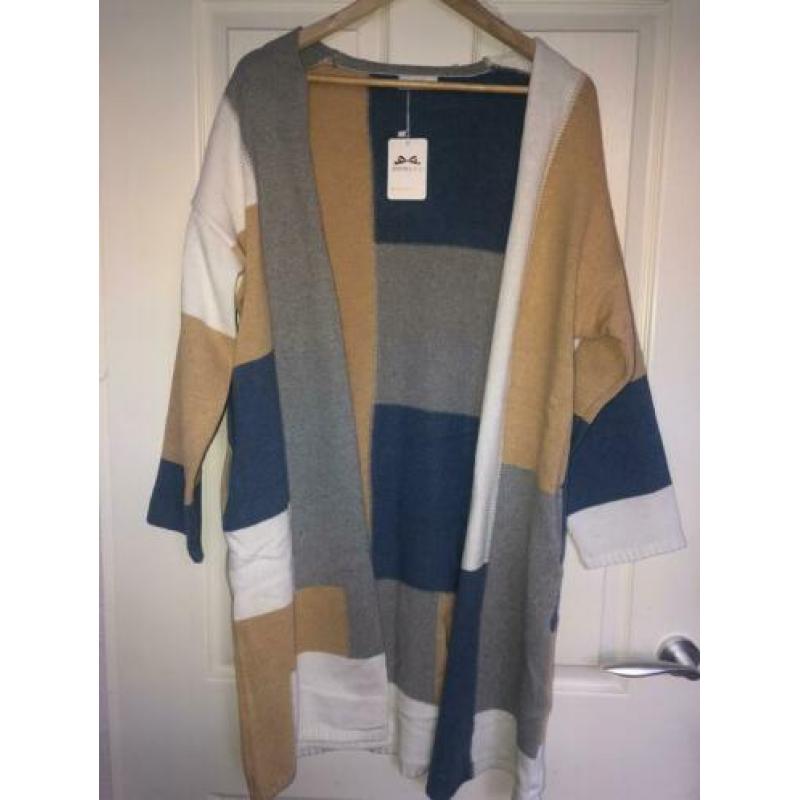 Vest met gekleurde vlakken. NOOIT GEDRAGEN! Maat M/L