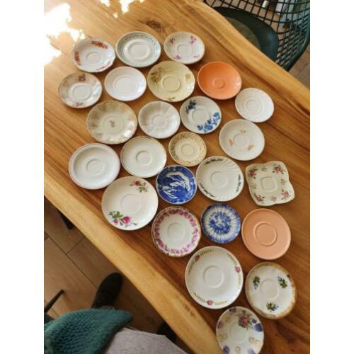 25 vintage gebaksbordjes