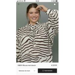 Oversized blouse maat 40