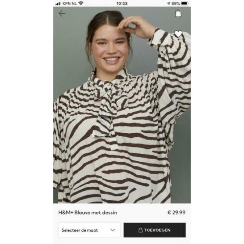 Oversized blouse maat 40