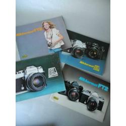 Ca 30 stuks oude Nikon folders