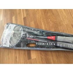 Badminton rackets.