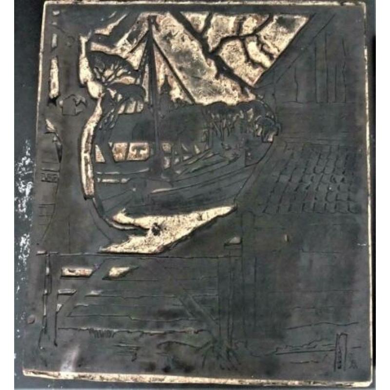 Lino platen Hoornse kunstenaar A-V
