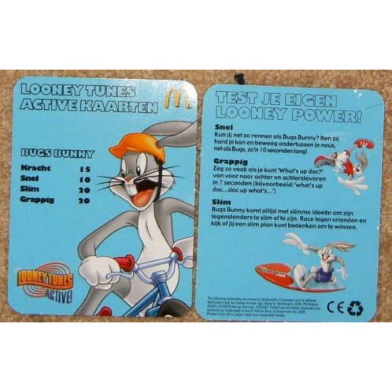Looney tunes active speelkaarten mc donalds kaarten