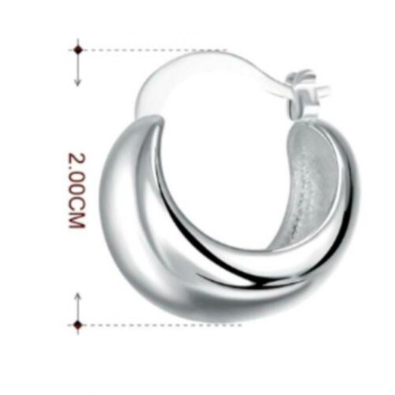 925 sterling zilveren bal creolen