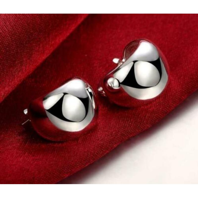 925 sterling zilveren bal creolen
