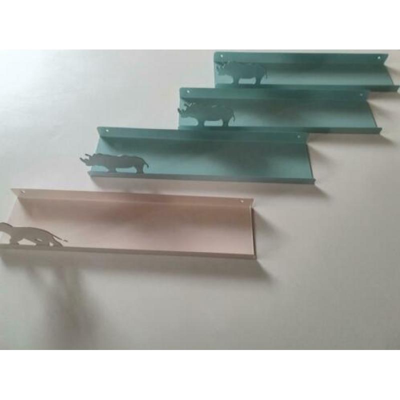 4 wandplankjes sostrene grene roze mint