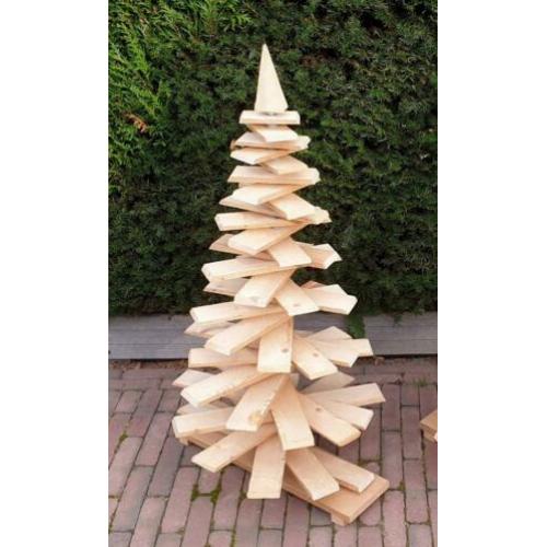 2 mooie houten kerstboom inklapbaar 93 en 103 cm hoog