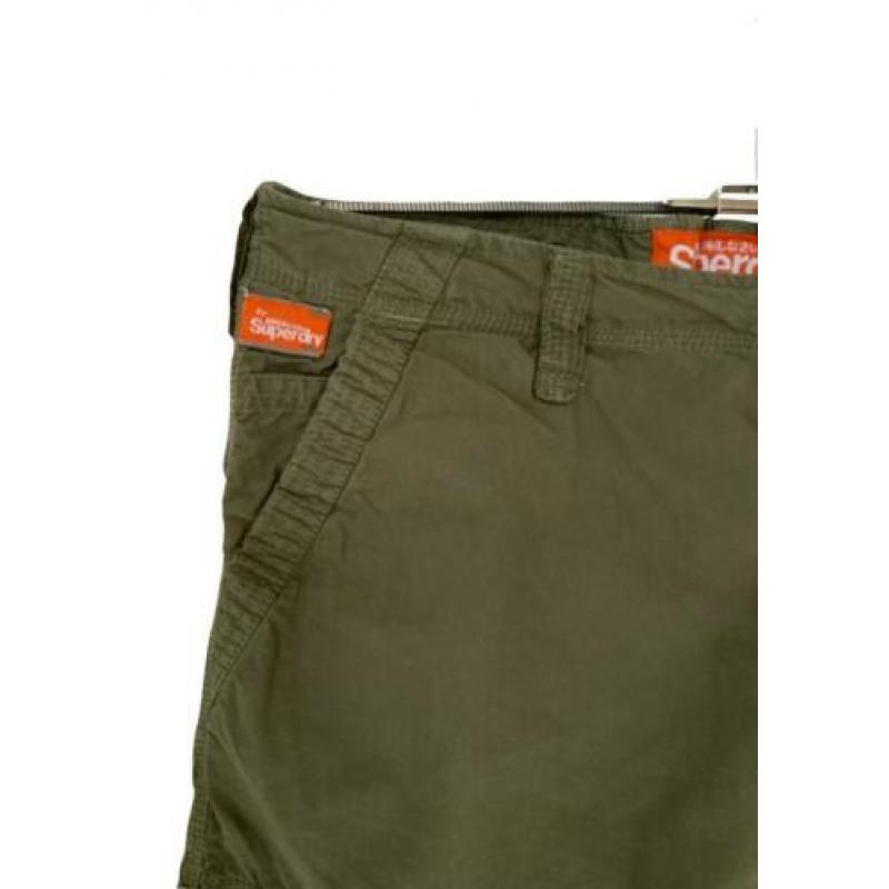 Dames Superdry Cargo Broek. Maat M. Kleur Army Groen