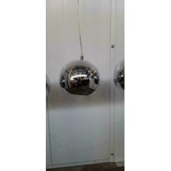 MPH 4010-10 Vintage retro hanglamp met 3 verchroomde bollen