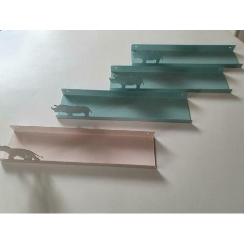 4 wandplankjes sostrene grene roze mint