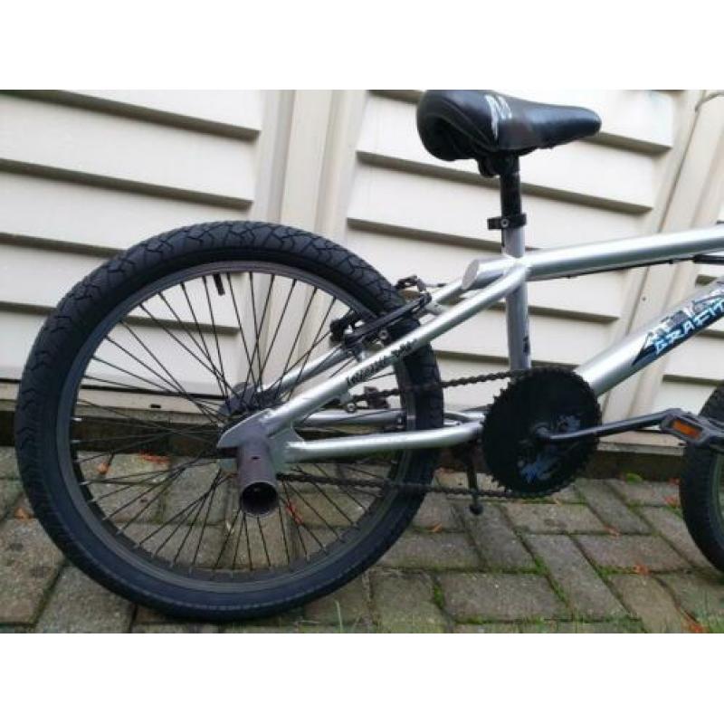 Graffiti BMX met nieuwe banden, 360 graden stuur, 4 voetsteu