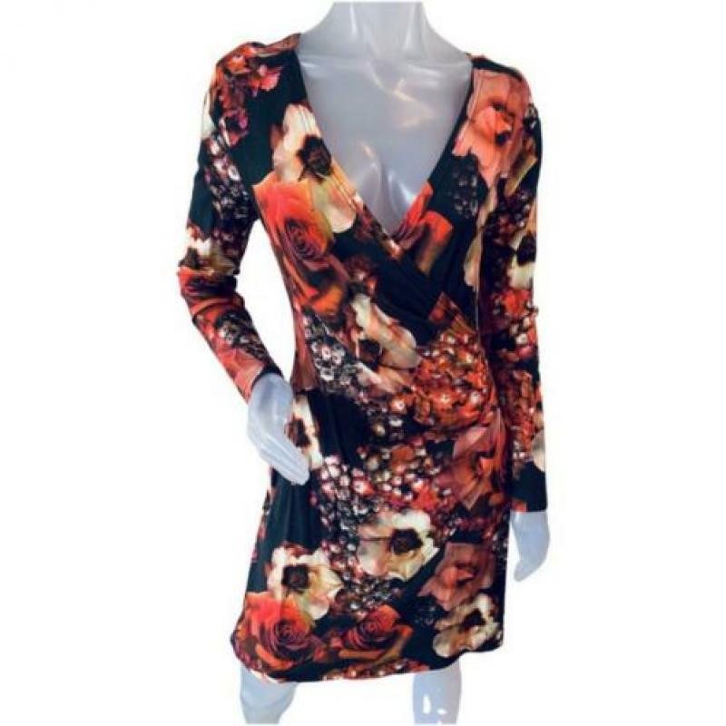 Amania M viscose stretch print jurkje - 40