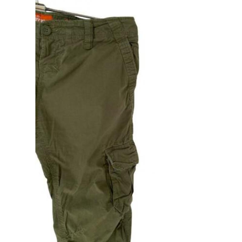 Dames Superdry Cargo Broek. Maat M. Kleur Army Groen