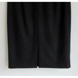 Zwarte wol/angora-mix design rok van Louis Féraud - mt 36