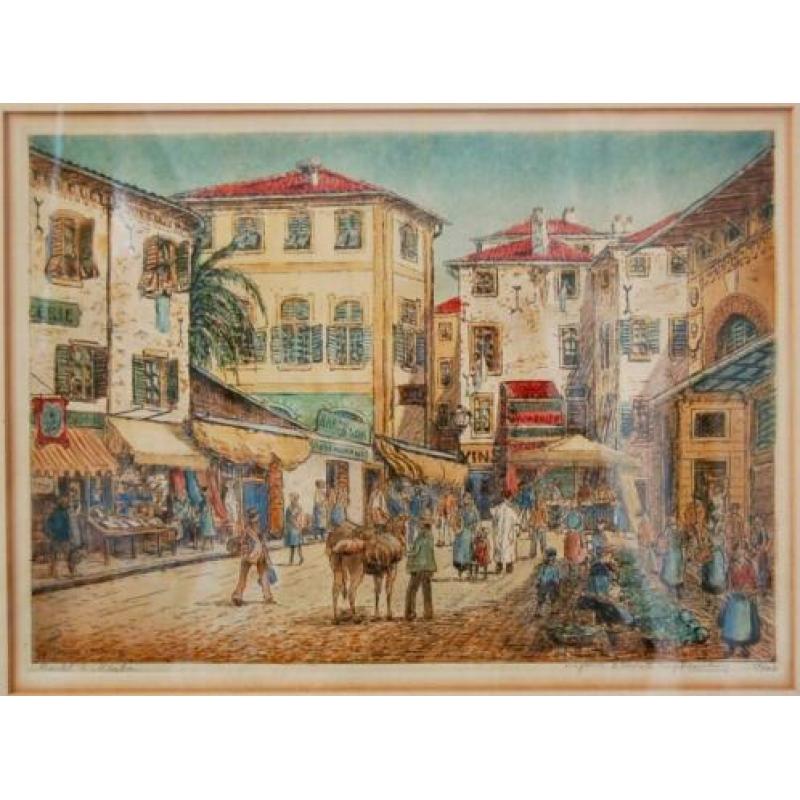 Markt in Menton - Eugène Rensburg