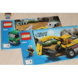 lego dieplader met graafmachine 4203