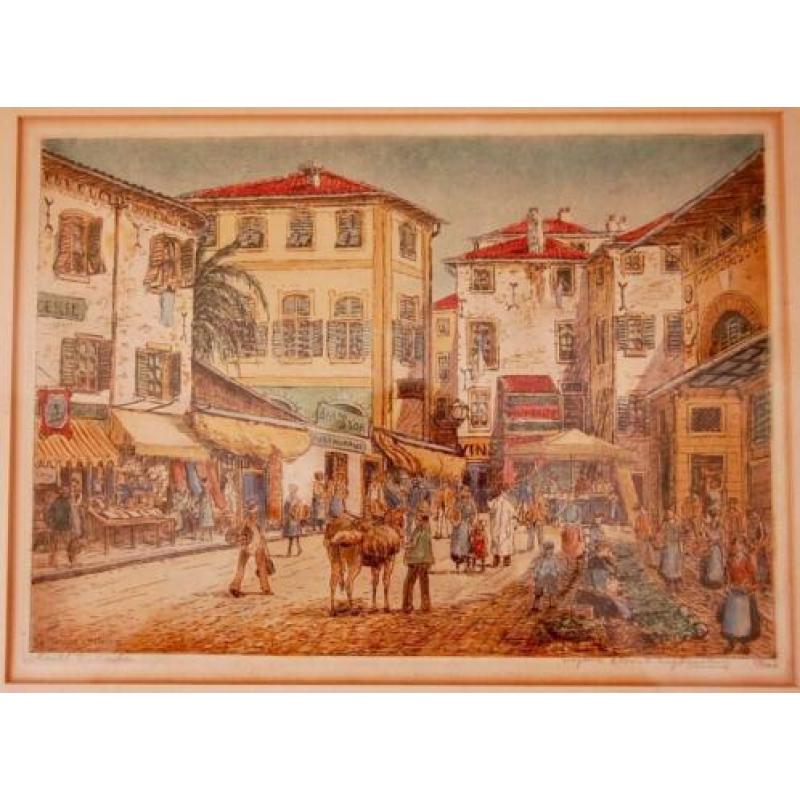 Markt in Menton - Eugène Rensburg