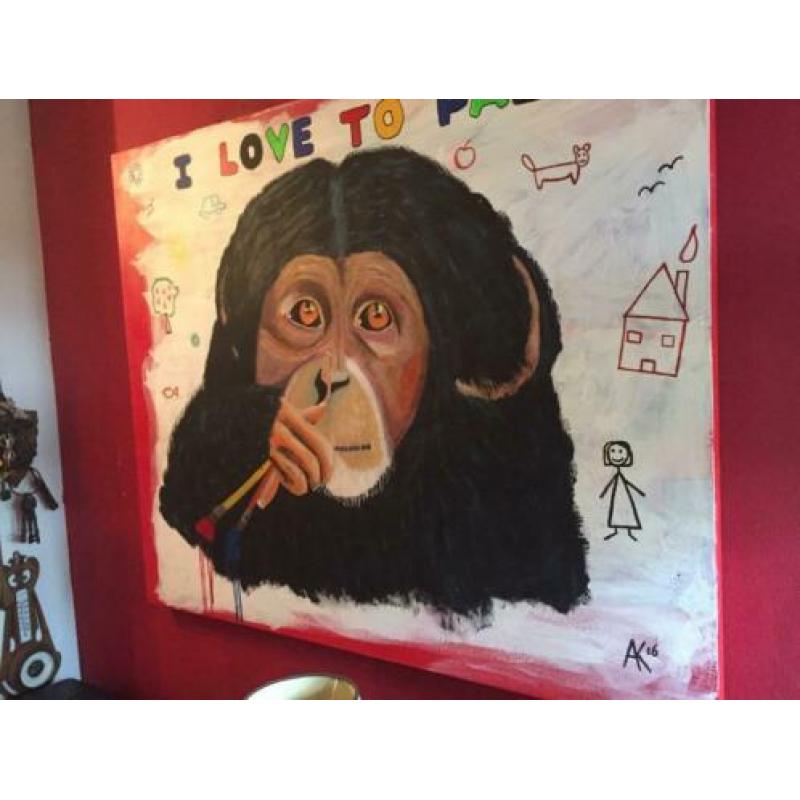 Schilderij '' I LOVE TO PAINT '' Te Koop