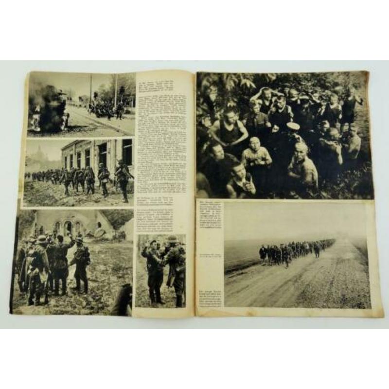 Duitse ww2 propaganda magazine in leuke gebruikte staat