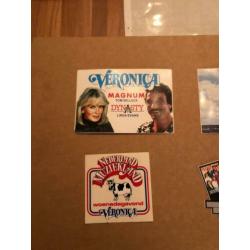 6 fraaie stickers sticker. Omroep TV. VERONICA zender