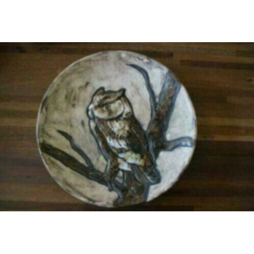Vintage schaal, 33 cm, uil