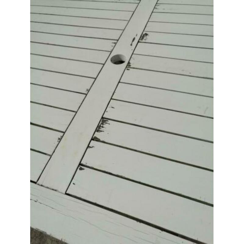 Massief houten tuintafel 150x86