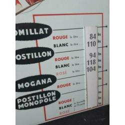 Leuk vintage reclamebord postillon wijn