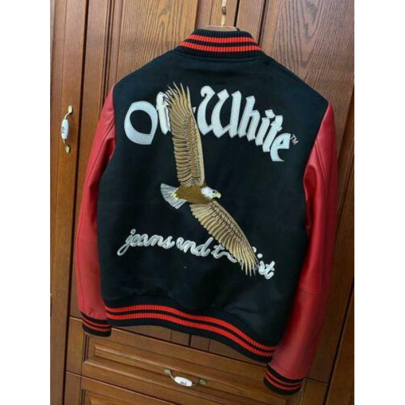 Off White Varsity Jacket Maat L - Nieuw - patta yeezy bape