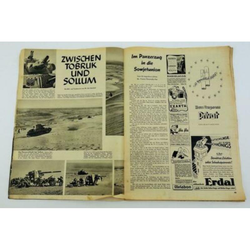 Duitse ww2 propaganda magazine in leuke gebruikte staat