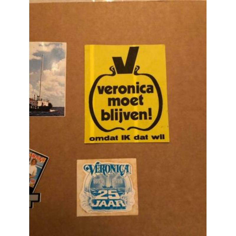 6 fraaie stickers sticker. Omroep TV. VERONICA zender