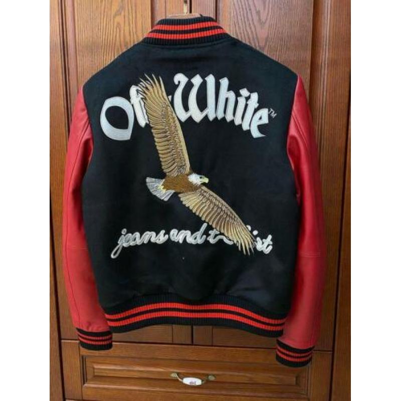 Off White Varsity Jacket Maat L - Nieuw - patta yeezy bape