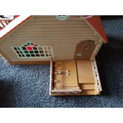 sylvanian families blokhut met interieur nieuw