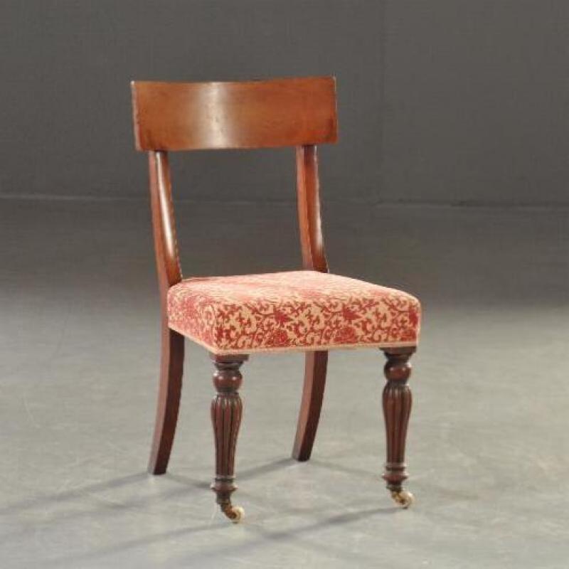 Antieke stoelen / Stel van 8 Engelse vroeg Victoriaanse e...