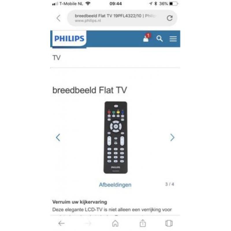 Philips FLAT TV 19 inch in zeer nette staat.