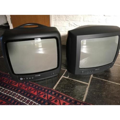 14 inch draagbare beeldbuis televisie, Philips.