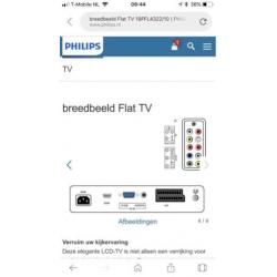 Philips FLAT TV 19 inch in zeer nette staat.