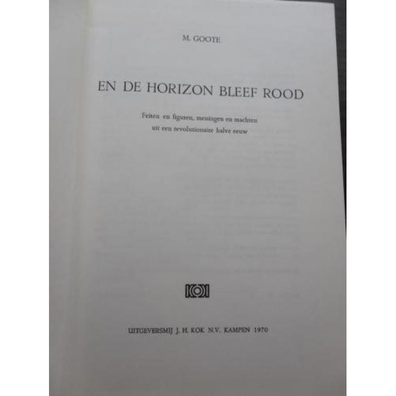 En de horizon bleef rood