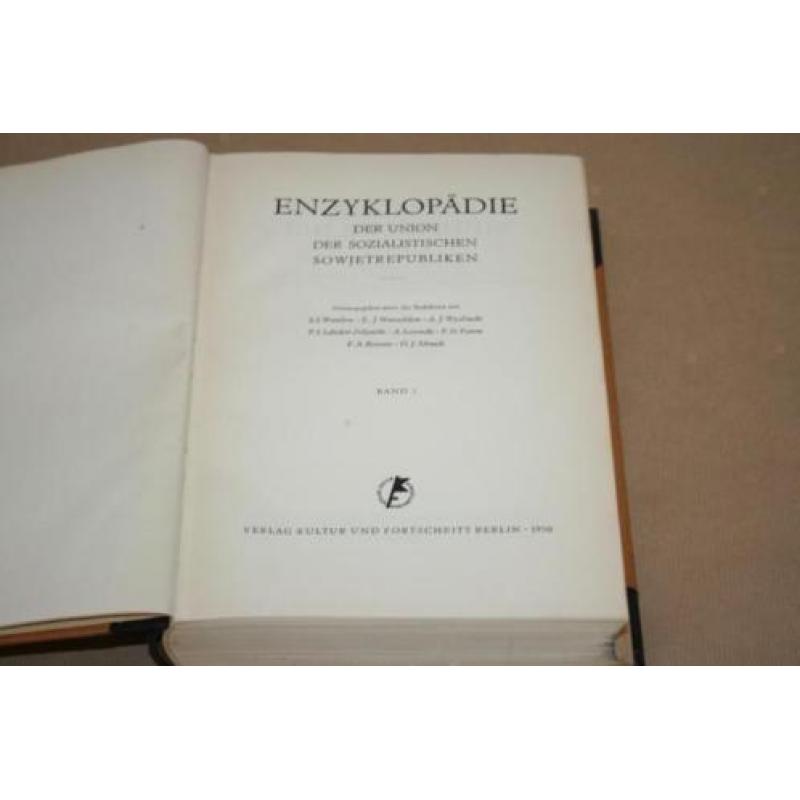 Encyclopedie van de Sovjet-Unie - Oude Duitse uitgave 1950!!